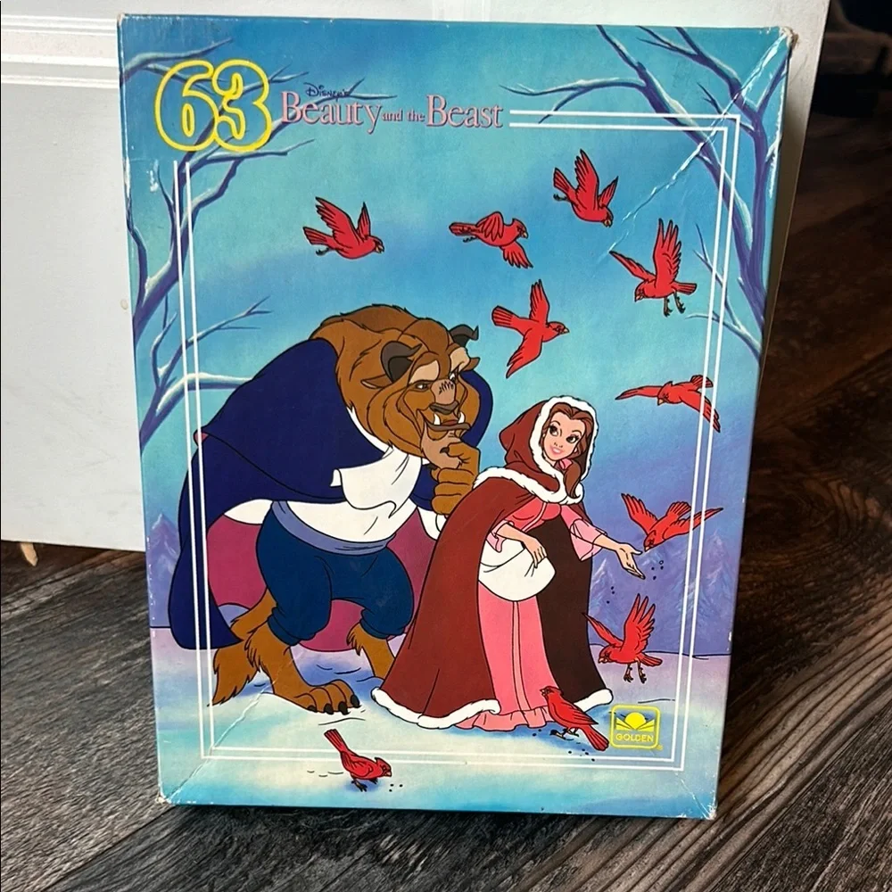 Vintage 1991 Disney Beauty and the Beast 63 Piece Puzzle Ages 4 to 7